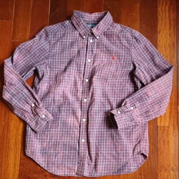 Ralph Lauren Purple Checkered Casual Shirt - Picture 2 of 10